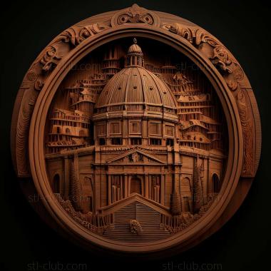 3D model Vatican City  Vatican City State (STL)